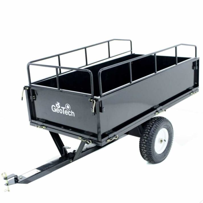 Remolque abatible MAXI de acero para tractor cortacésped - laterales abatibles - 145x71(h 32 cm)