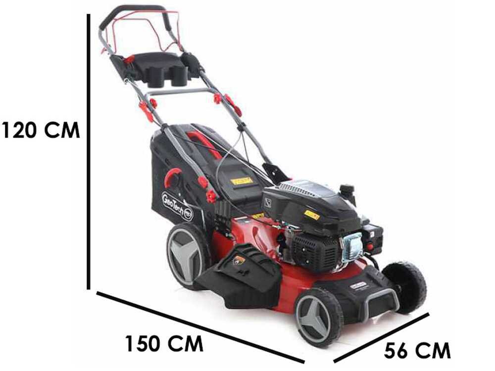 Cortacésped autopropulsado GeoTech Pro S53-225 BMSGW 224cc, 4 en 1, cuchilla de 53 cm - Imagen 2