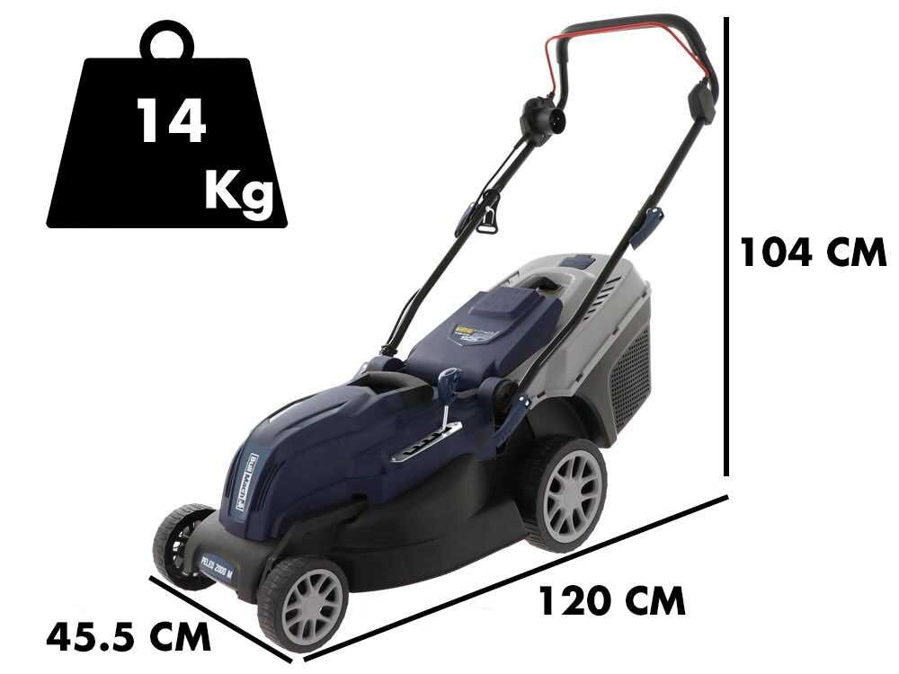 BullMach PELEO 2000 M - Cortacésped eléctrico - 2000 W - Corte de 42 cm - Imagen 3