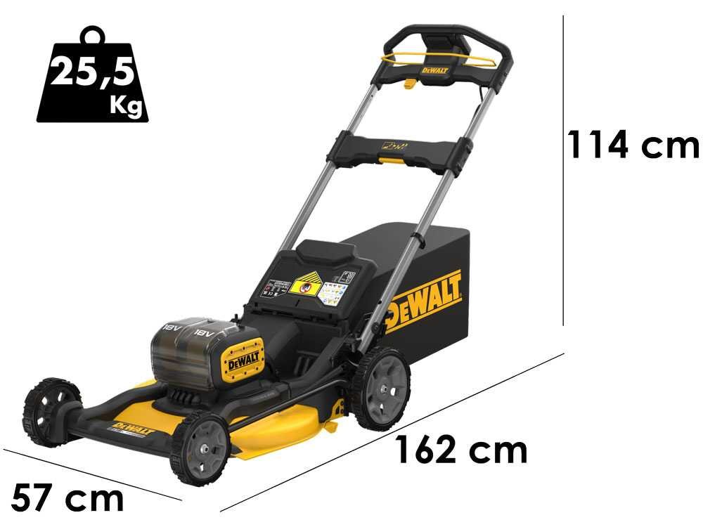 DeWalt DCMWP134N-XJ - Cortacésped de empuje de batería - Corte de 53 cm - 2x 18V 5Ah - Imagen 3