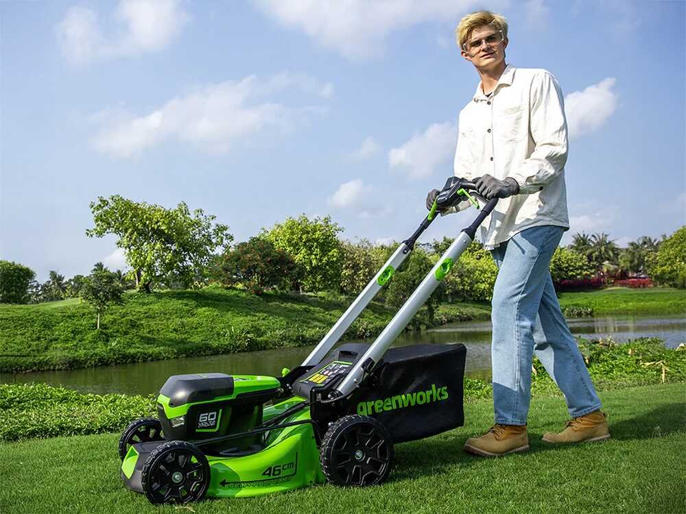 Greenworks GD60LM46SPK4 - Cortacésped autopropulsado de batería - 60V/4Ah - Corte 46 cm - Imagen 3