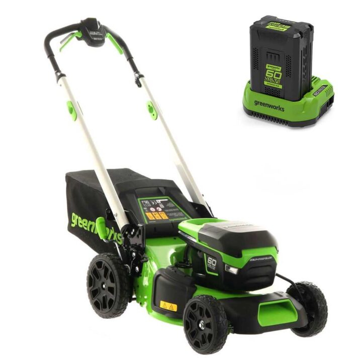 Greenworks GD60LM46SPK4 - Cortacésped autopropulsado de batería - 60V/4Ah - Corte 46 cm