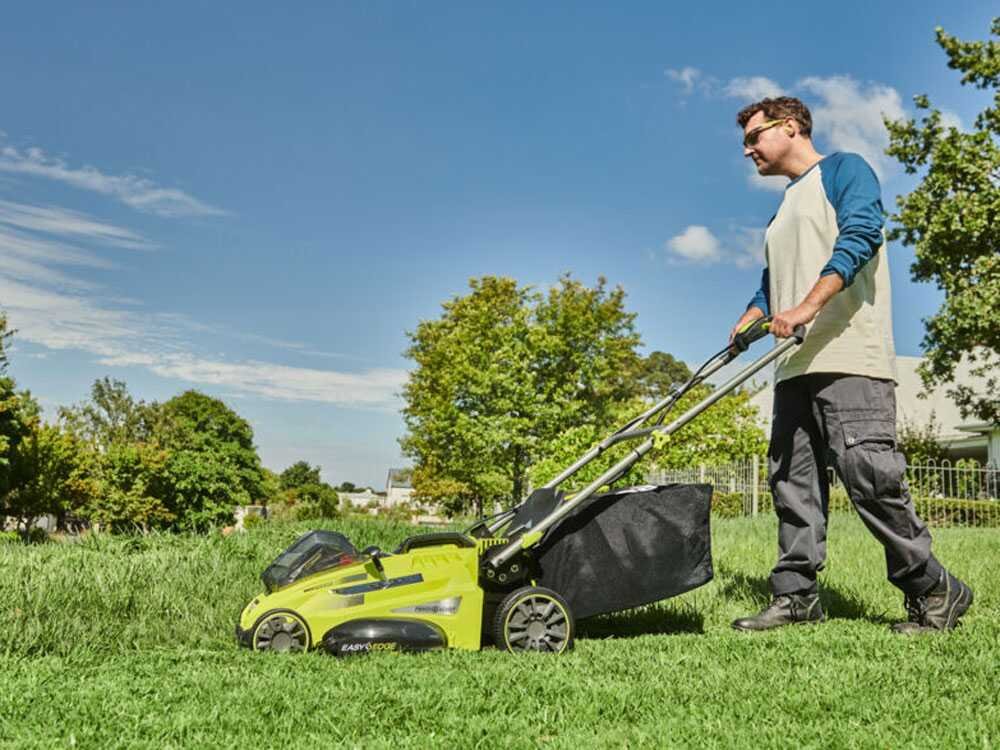Cortacésped de batería RYOBI RLM36X41H60PG - MAX POWER 36 V - 6 Ah - recogedor de 45 l - corte de 40 cm - Imagen 4