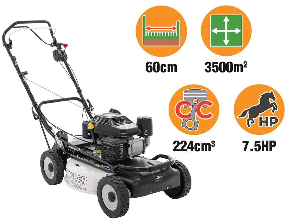 Marina Systems GRINDER Pro Max 60 VV - Cortacésped de gasolina autopropulsado - Motor Kohler CV224 - Imagen 4