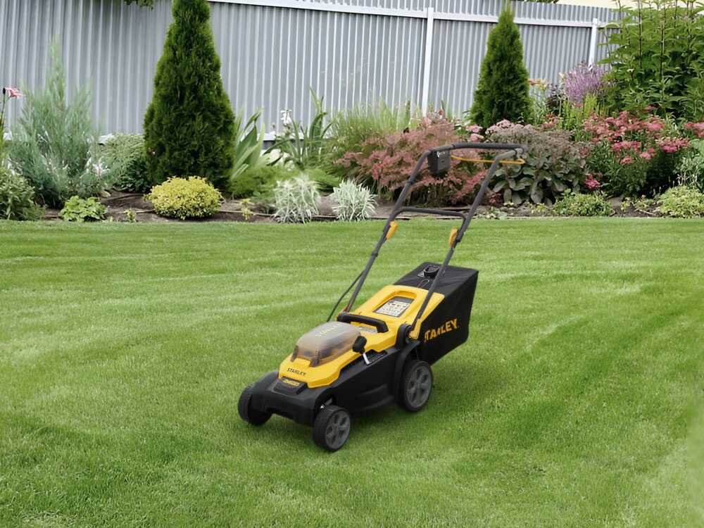 Stanley SCMWP3401M1-QW - Cortacésped de batería - 18 V 4,0 Ah - Corte de 34 cm - Imagen 3