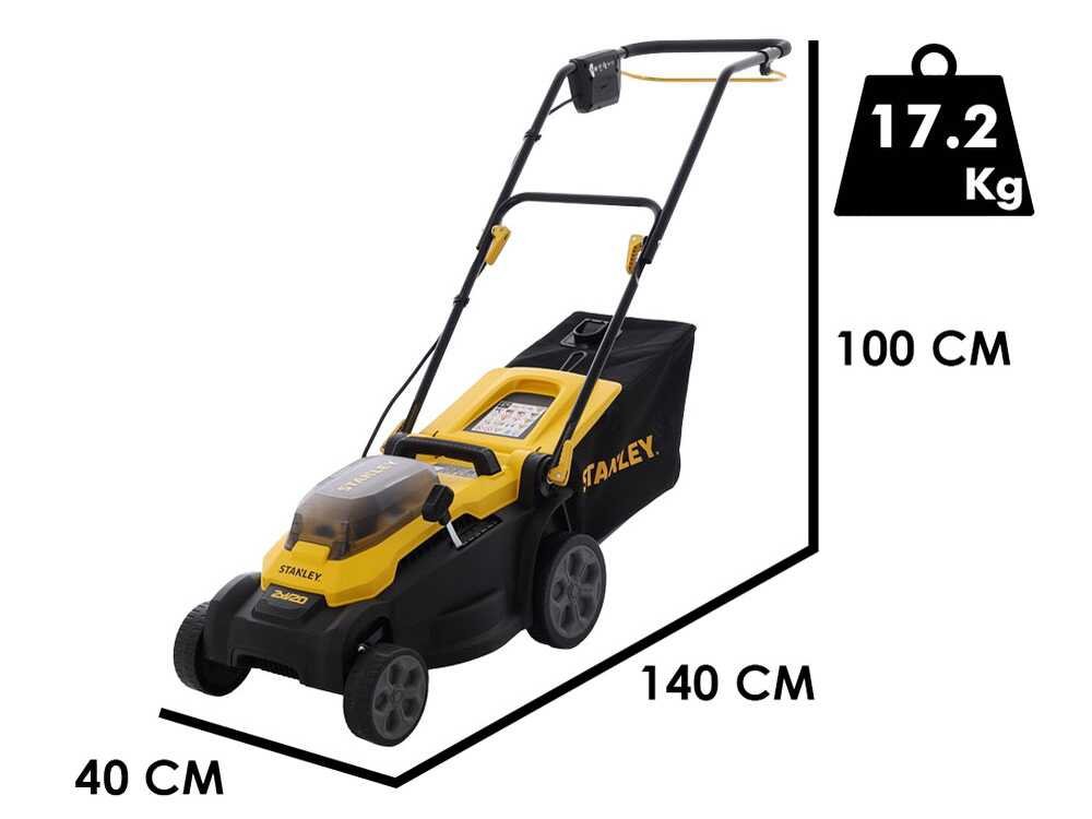 Stanley SCMWP3401M1-QW - Cortacésped de batería - 18 V 4,0 Ah - Corte de 34 cm - Imagen 4