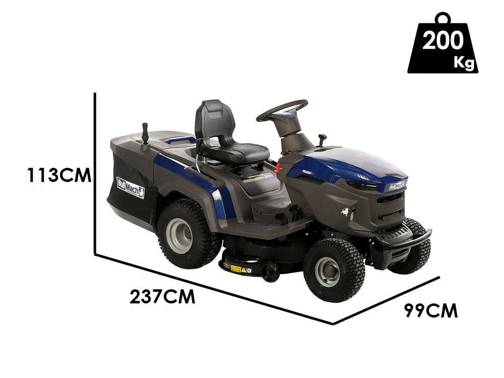BullMach PEGASO 95-160 RMH - Tractor cortacésped con cambio hidrostático - Recogedor - Mulching - Imagen 5