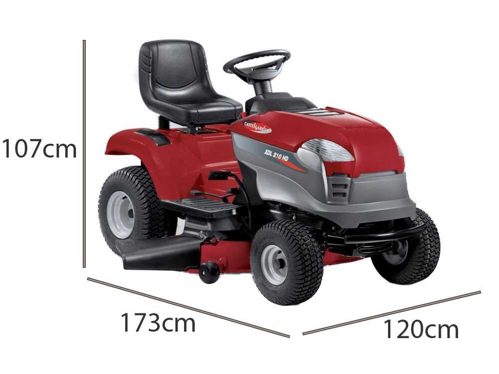 Tractor cortacésped con salida lateral Castelgarden XDL 210 HD cambio hidrostático y mulching - Imagen 2