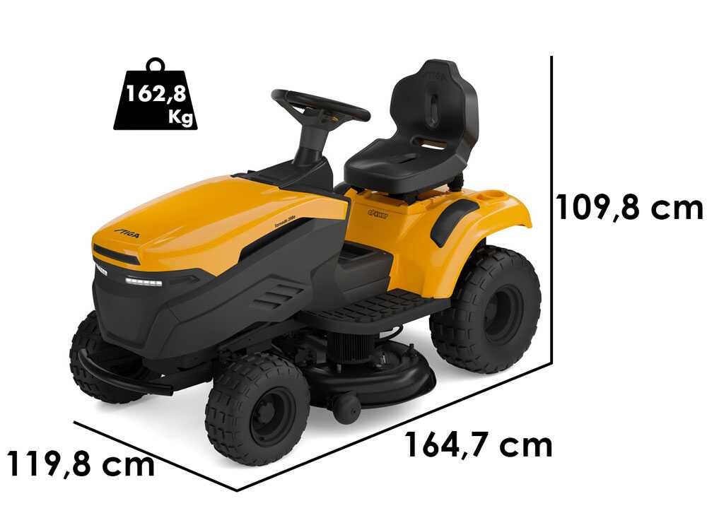 Stiga Tornado 398e - Kit Tractor cortacésped con 1 módulo batería ePower Pro 56 V/40 Ah - Salida lateral y mulching - Imagen 3