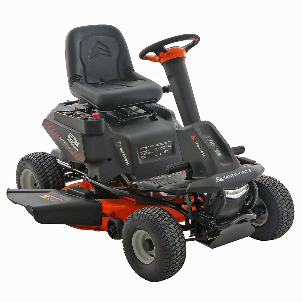 Yard Force E559 - Tractor cortacésped de batería 56V/50Ah - Salida lateral y mulching