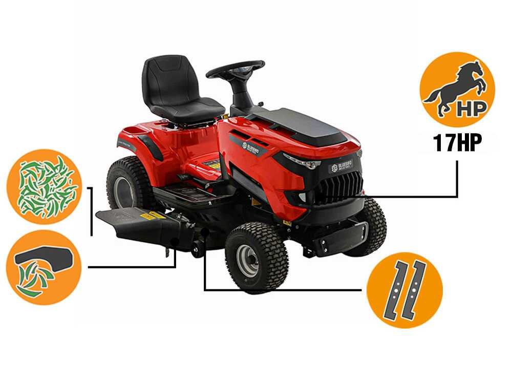 Blue Bird TR SL 108H - Tractor cortacésped con cambio hidrostático - Salida lateral y mulching - Imagen 5
